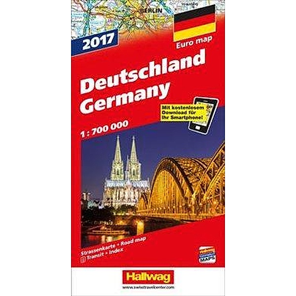 Hallwag Straßenkarte Deutschland