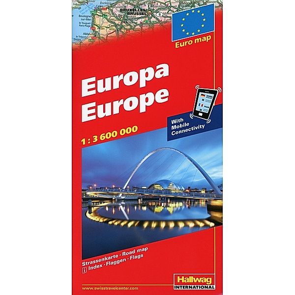 Hallwag Strassenkarte Europa. Europe