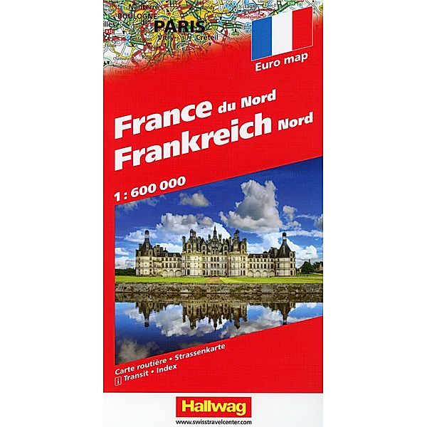 Hallwag Straßenkarte Frankreich Nord