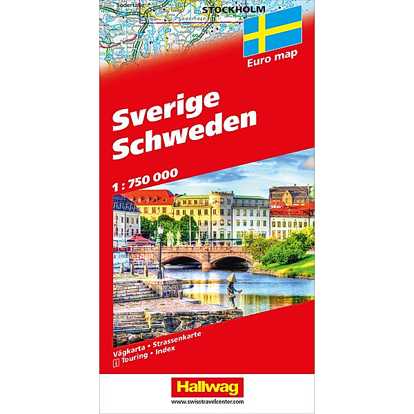 Hallwag Strassenkarte Schweden 1:750.000