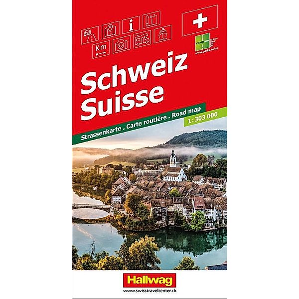 Hallwag Strassenkarte Schweiz 1:303.000