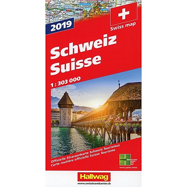 Hallwag Straßenkarte Schweiz 2019 1:303 000