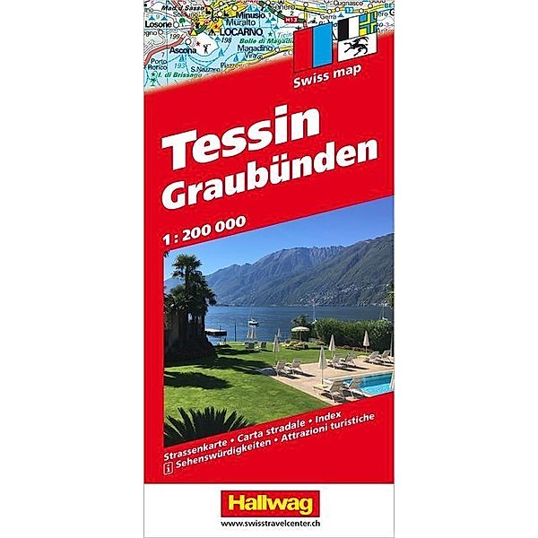 Hallwag Strassenkarte Tessin und Graubünden