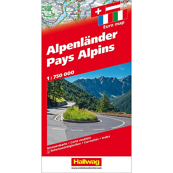 Hallwag Strassenkarten / Alpenländer Strassenkarte / Pays Alpins, Hallwag Kümmerly+Frey AG
