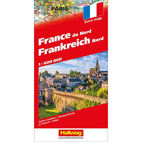 Hallwag Strassenkarten / Frankreich Nord Strassenkarte 1:600 000