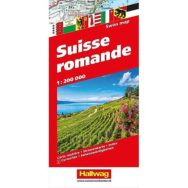 Hallwag Strassenkarten / Hallwag Straßenkarte Suisse Romande 1:200 000