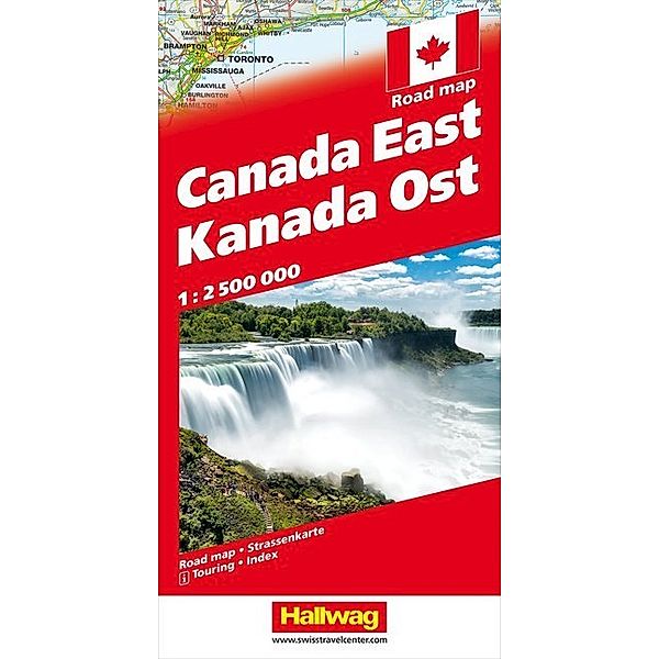 Hallwag Strassenkarten / Kanada Strassenkarte Ost / Canada East 1:2.5 Mio