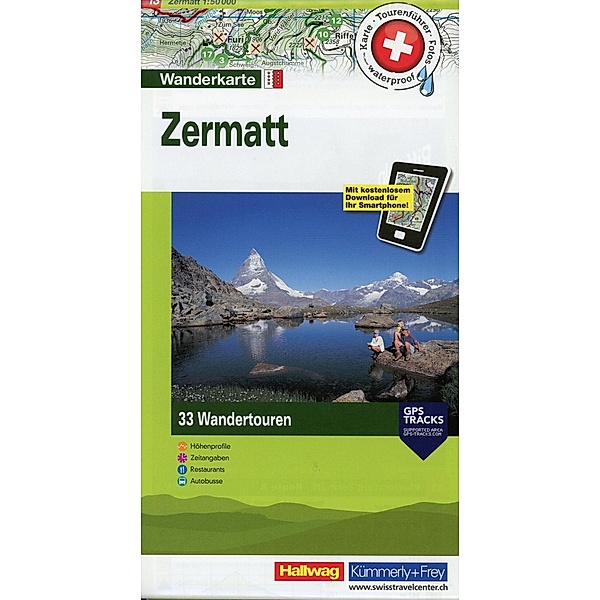 Hallwag Wanderkarte Zermatt