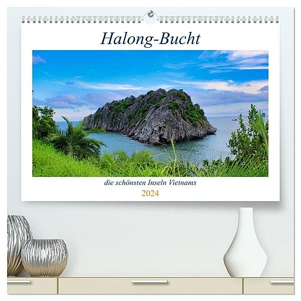 Halong-Bucht - die schönsten Inseln Vietnams (hochwertiger Premium Wandkalender 2024 DIN A2 quer), Kunstdruck in Hochglanz, been.there.recently