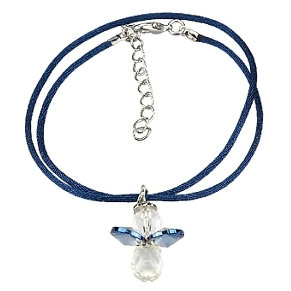 Halskette mit Schutzengel Dunkler Saphir, Crystals