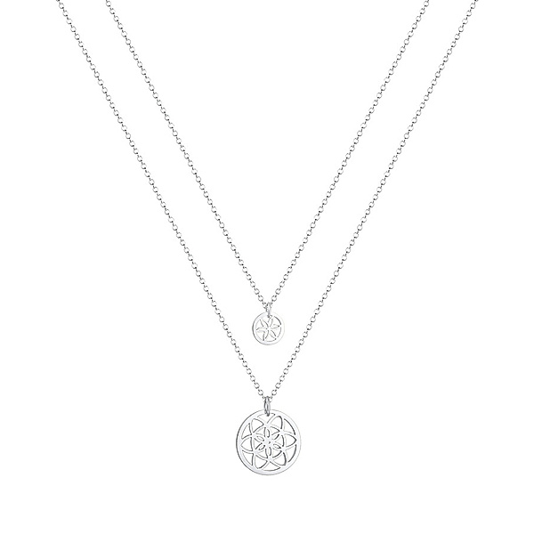Elli Halsketten-Set LEBENSBLUME für Mutter und Kind 925er Silber