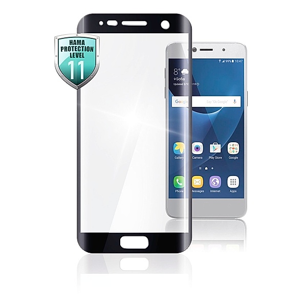 Hama 3D-Full-Screen-Schutzglas für Samsung Galaxy S7, Schwarz