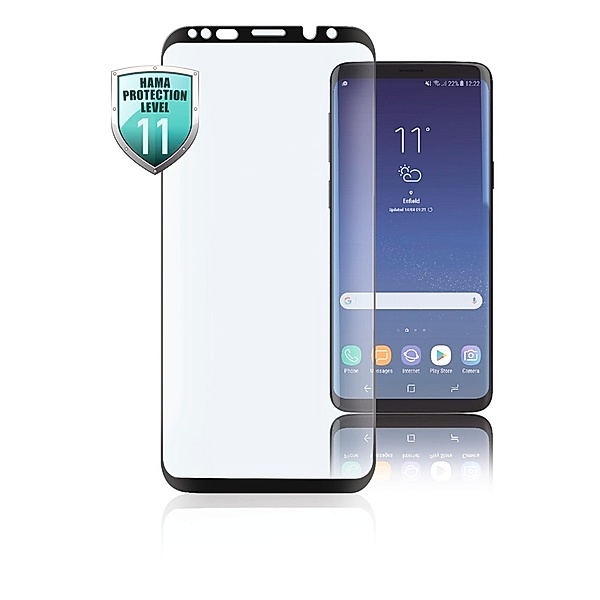 Hama 3D-Full-Screen-Schutzglas für Samsung Galaxy A6+ (2018), Schwarz