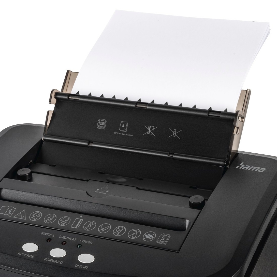 Hama Aktenvernichter Premium AutoM120, Schredder mit Sicherheitsstufe E3