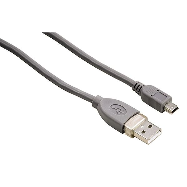 Hama Anschlusskabel USB-A Stecker auf Mini-B-Stecker (B5 Pin), 1,8 m, Schwarz