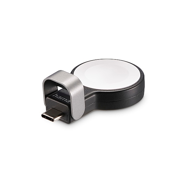 Hama Apple Watch Ladegerät f. kabelloses Laden, USB-C-Ladestation magnetisch, SW