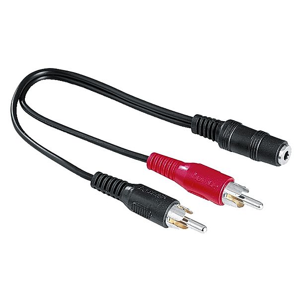 Hama Audio-Adapter 2 Cinch-Stecker - 3,5-mm-Klinken-Kupplung Stereo