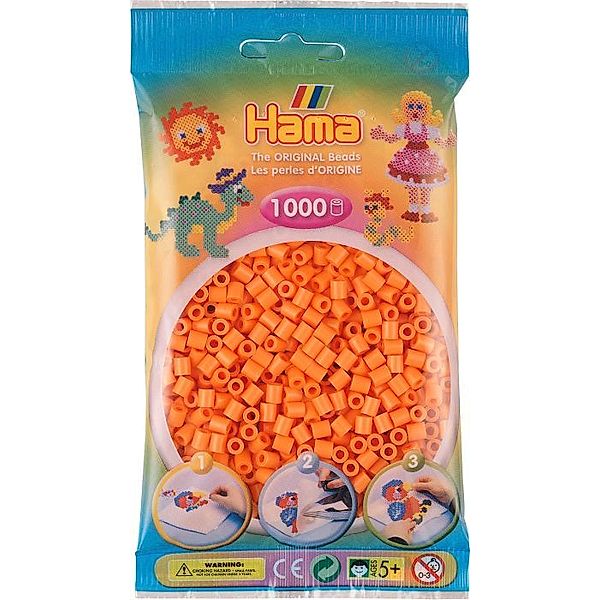 Hama® Beutel mit Perlen Apricot 1000 Stück