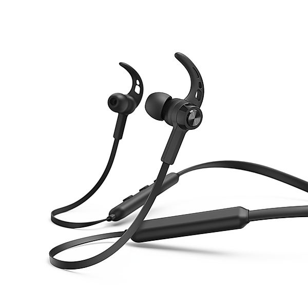 Hama Bluetooth®-Kopfhörer Neckband, In-Ear, Mikro, Ear-Hook, Schwarz