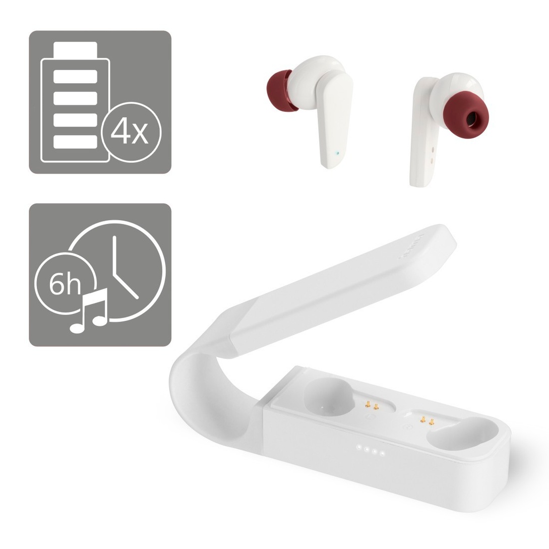 Hama Bluetooth®-Kopfhörer Spirit Pocket, True Wireless, In-Ear, Weiß