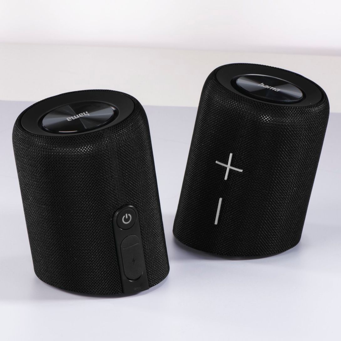 Hama Bluetooth®-Lautsprecher Twin 2.0, wasserdicht, 20 W, Schwarz |  Weltbild.de