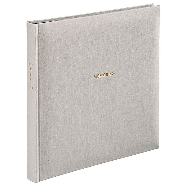 Hama Buch-Album Memories, 25x25 cm, 50 schwarze Seiten, Grau