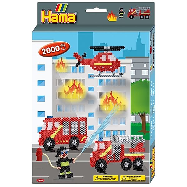 Hama® Bügelperlen Geschenkpackung Feuerwehr 2.000 Stück.