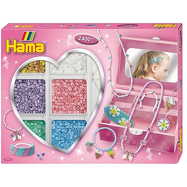 Hama® Bügelperlen Kreativbox Schmuck Pink.