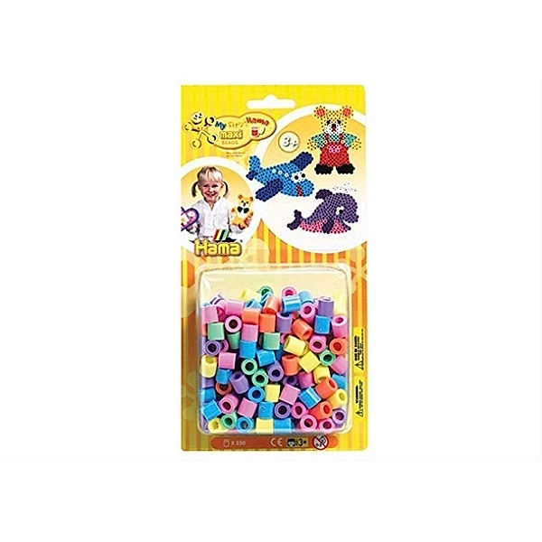 HAMA Bügelperlen Maxi - Pastell Mix 250 Perlen (6 Farben)