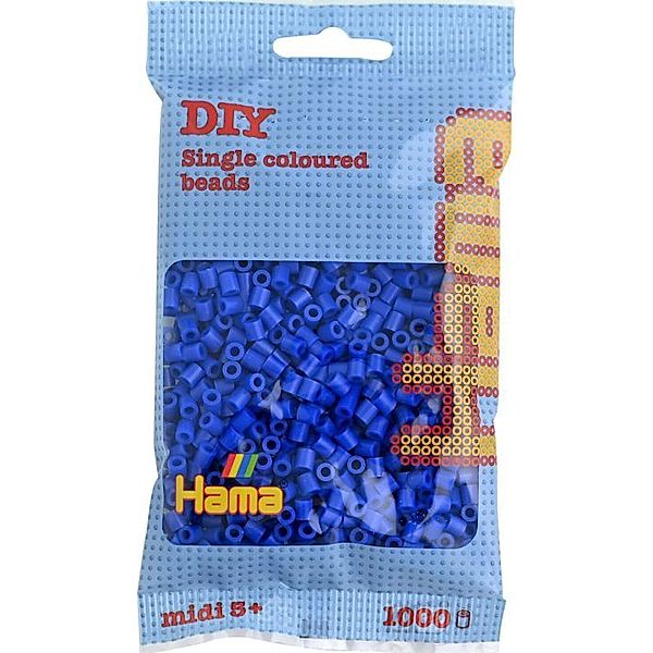 Hama® Bügelperlen Midi - Blau 1000 Perlen.
