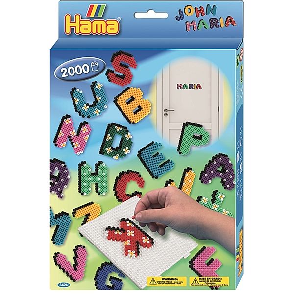 Hama® Bügelperlen Midi - Geschenkpackung Buchstaben - 1 Stiftplatte großes Vie
