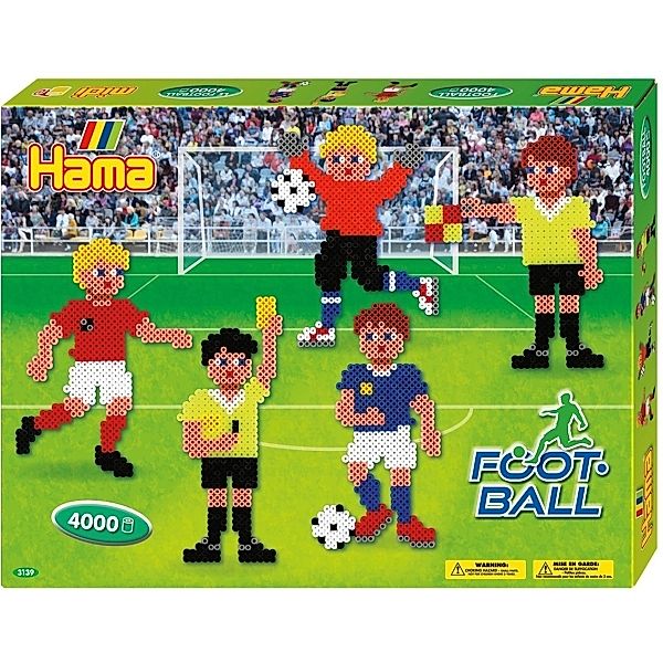 Hama® Bügelperlen Midi - Geschenkpackung Fußball - 2 Stiftplatten