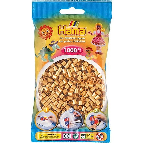 Hama® Bügelperlen Midi - Gold 1000 Perlen