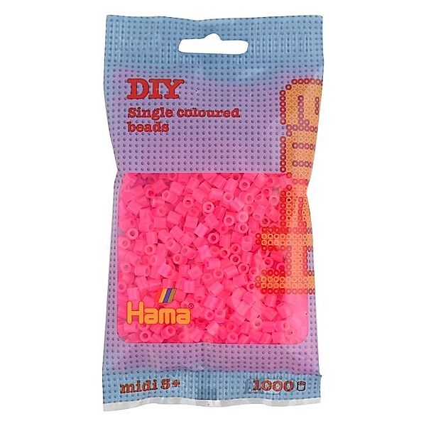 Hama® Bügelperlen Midi - Neion Fuchsia 1000 Perlen.