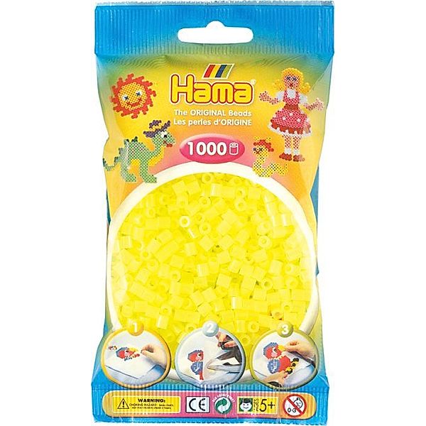 Hama® Bügelperlen Midi - Neon Gelb 1000 Perlen