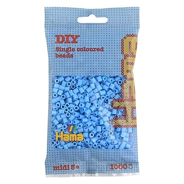 Hama® Bügelperlen Midi - Pastell Blau 1000 Perlen.