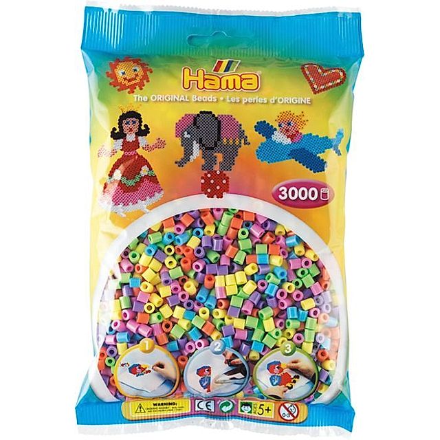 Baril de 15000 perles Hama Midi : 22 couleurs