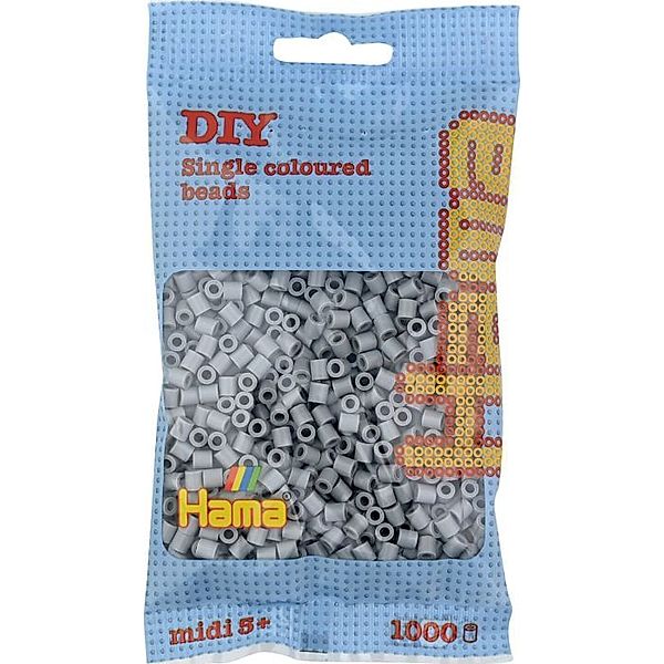 Hama® Bügelperlen Perlen, grau, 1.000 Stück.