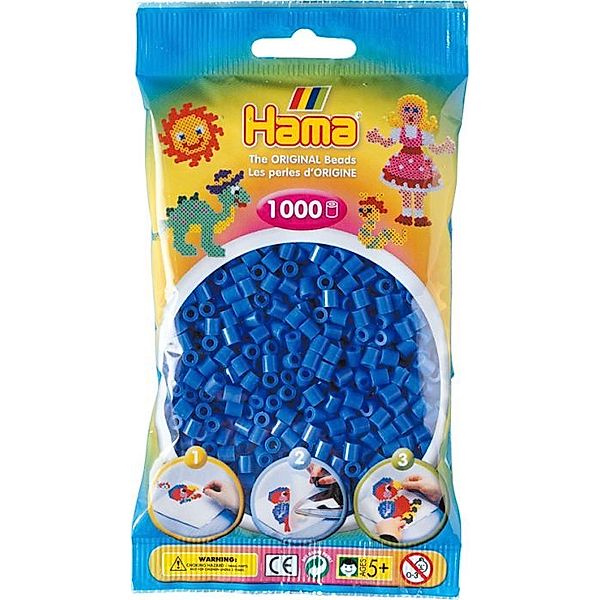 Hama® Bügelperlen Perlen, hellblau, 1.000 Stück.