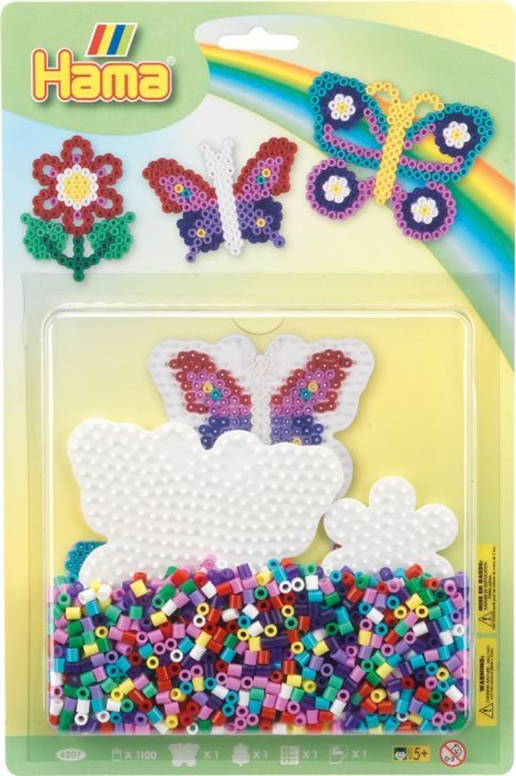 Hama® Bügelperlen Stiftplatten + Perlen Schmetterlinge 1.100 Stück |  Weltbild.de
