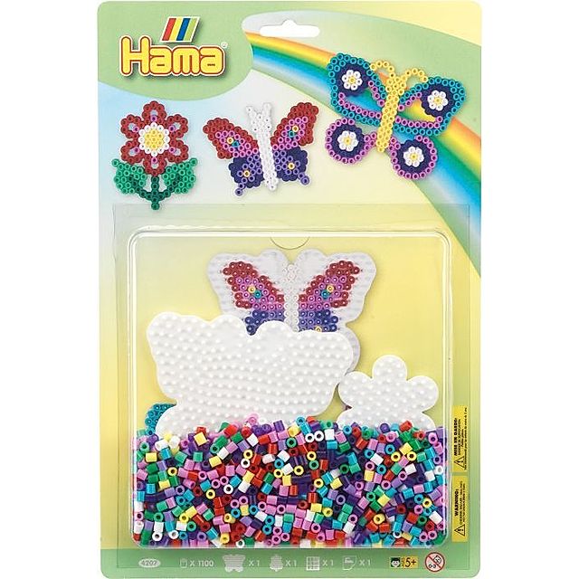 Hama® Bügelperlen Stiftplatten + Perlen Schmetterlinge 1.100 Stück |  Weltbild.at