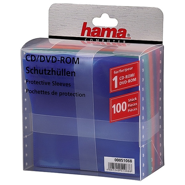Hama CD-/DVD-Schutzhüllen 100, Farbig