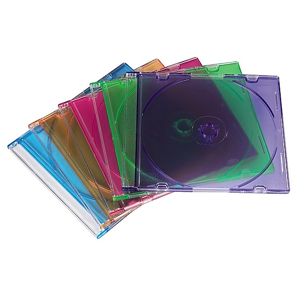 Hama CD-Slim-Box, 50er-Pack, farbig, Vorratspack
