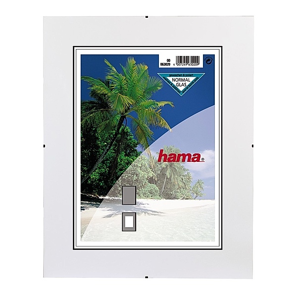 Hama Clip-Fix, Normalglas, 21 x 29,7 cm, 3 i.P., DIN A4