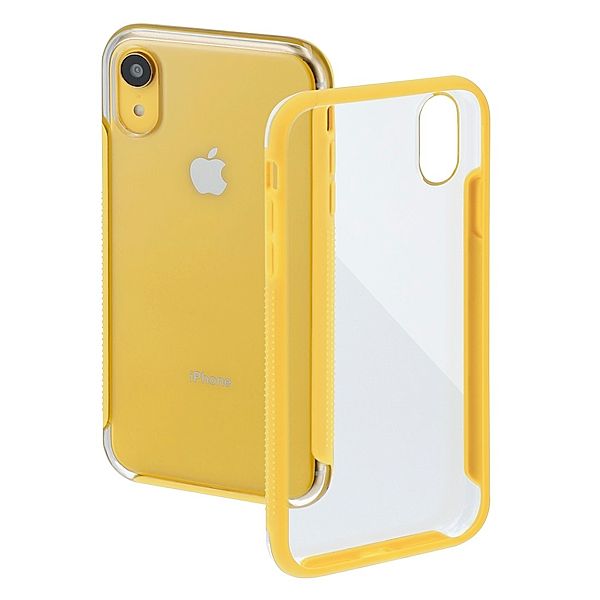 Hama Cover Frame für Apple iPhone XR, Transparent/Gelb