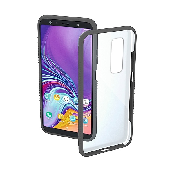 Hama Cover Frame für Samsung Galaxy A7 (2018), Transparent/Grau