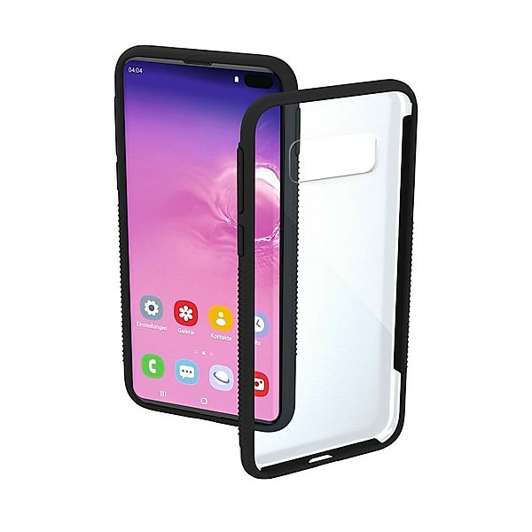 Hama Cover Frame für Samsung Galaxy S10+, Transparent/Schwarz