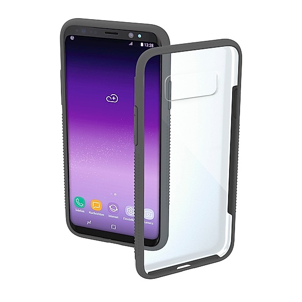 Hama Cover Frame für Samsung Galaxy S8+, Transparent/Grau