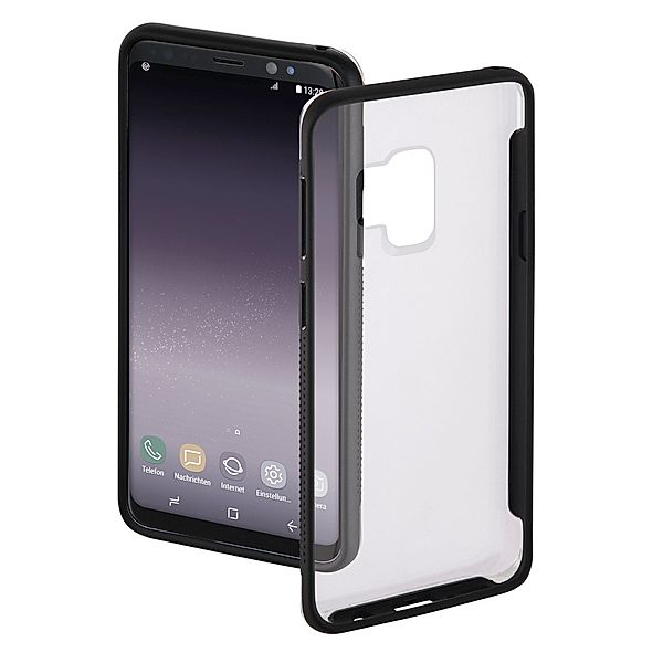 Hama Cover Frame für Samsung Galaxy S9, Transparent/Schwarz