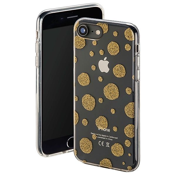 Hama Cover Golden Circles für Apple iPhone 6/6s/7/8, Transparent/Gold